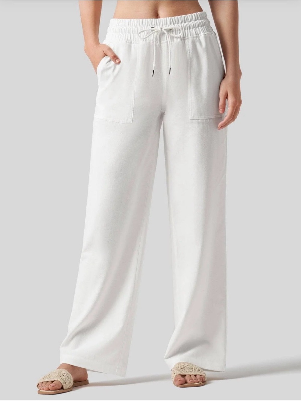 Women’s Wide-Leg Linen Drawstring Pants